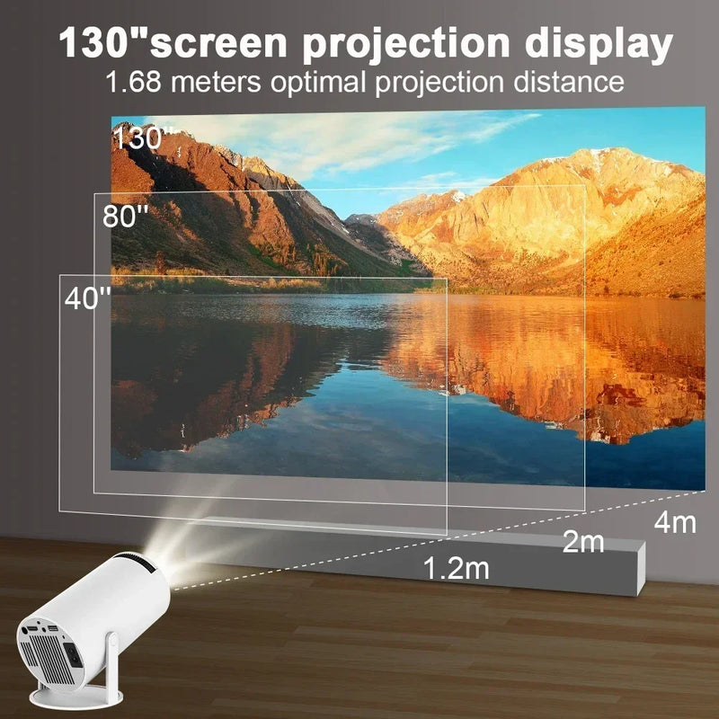 Projetor HY300 PRO 4K Android 11 Dual Wifi6  BT5.0 1080P 1280*720P Home Cinema